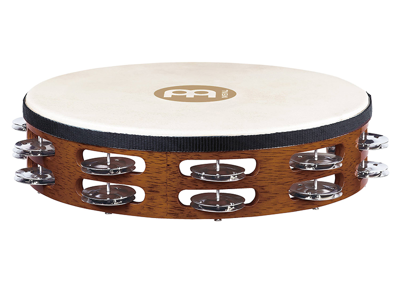 Фото TAH2AB Traditional Тамбурин 10", с кожей, 2 ряда бубенцов, коричневый, Meinl