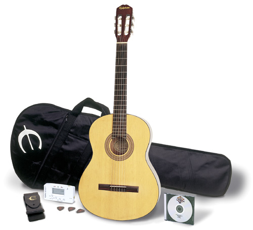 Фото Акустический набор EPIPHONE PLAYERPACK EN-10 CLASSICAL NAT CH HDWE