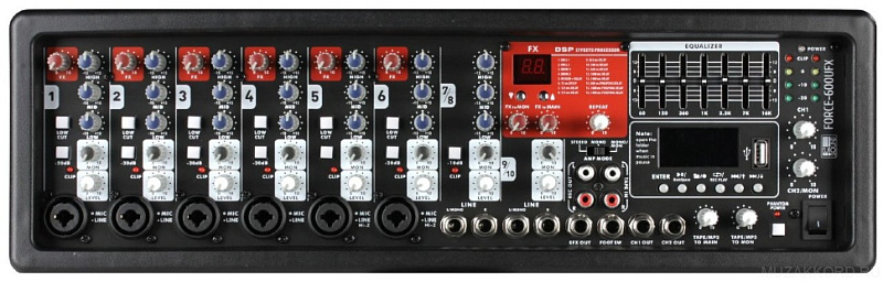 Фото Активный микшерный пульт EUROSOUND FORCE-600UFX