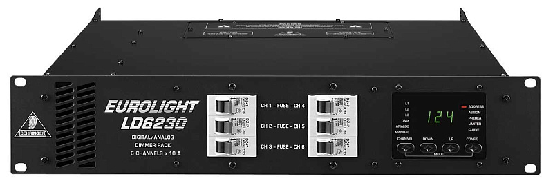 Фото Behringer LD6230 6-канальный DMX/аналоговый диммер