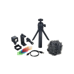 Комплект RODE Vlogger Kit iOS edition GREEN c зелёной меховой ветрозащитой
