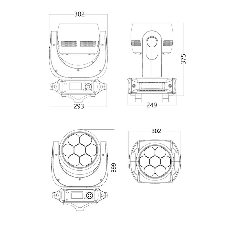 Фото Поворотная BEAM/WASH голова SILVER STAR SS646XCE PLUTO2000XE MKII