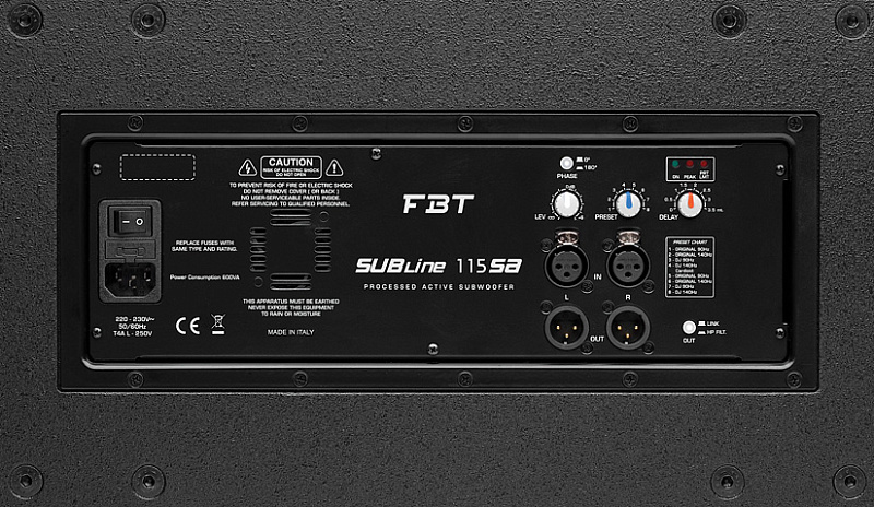 Фото Активный сабвуфер FBT SUBLINE 115SA