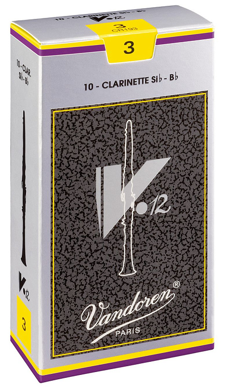Фото Vandoren CR193  трости для кларнета Bb, V12, №3, (упаковка 10 шт. )
