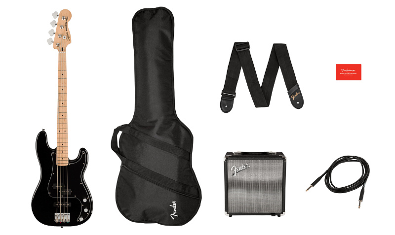 Фото FENDER SQUIER Affinity 2021 Precision Bass PJ Pack MN Black