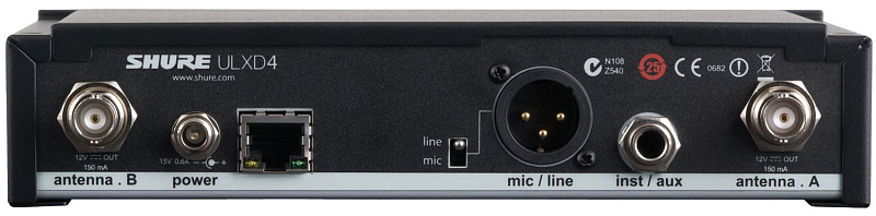 Фото SHURE ULXD24E/BETA87A K51 606 - 670 MHz цифровая радиосистема с ручным передатчиком Beta87A