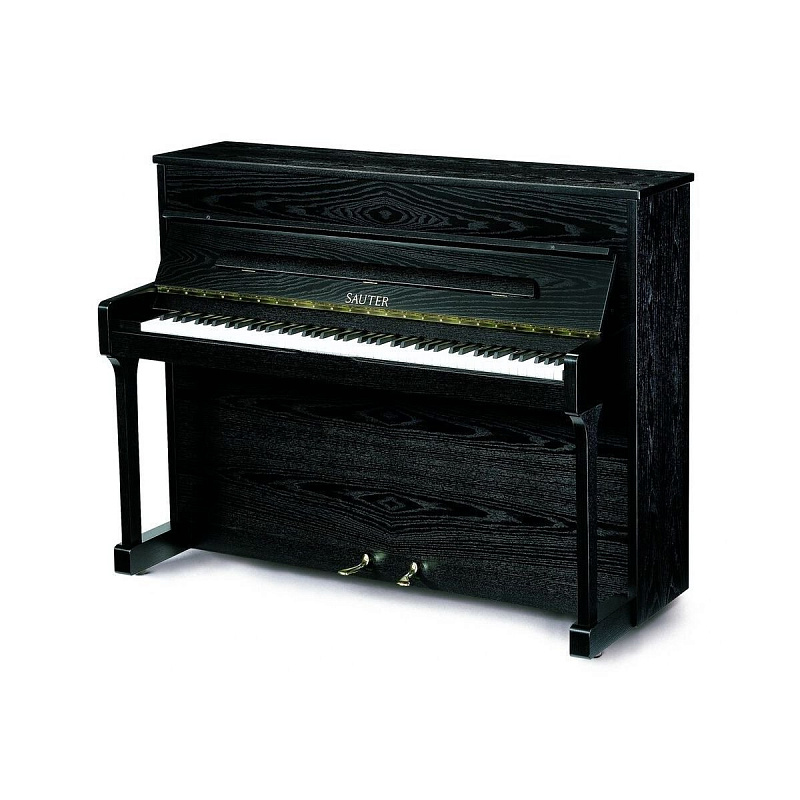 Фото Пианино Sauter Carus 112 Ash Black Satined, 112 см, цвет чёрный ясень