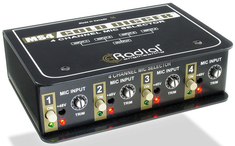 Фото Radial Gold Digger (MS4)  Селектор микрофонного сигнала